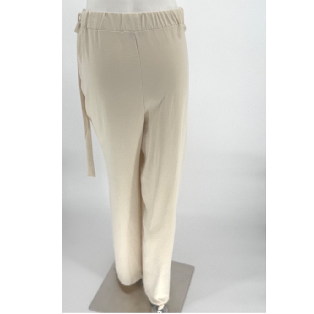 ZARA Beige Wrap Style Palazzo Wide Leg Pants XL Resortwear Party Vacation 101-02 - Picture 8 of 13